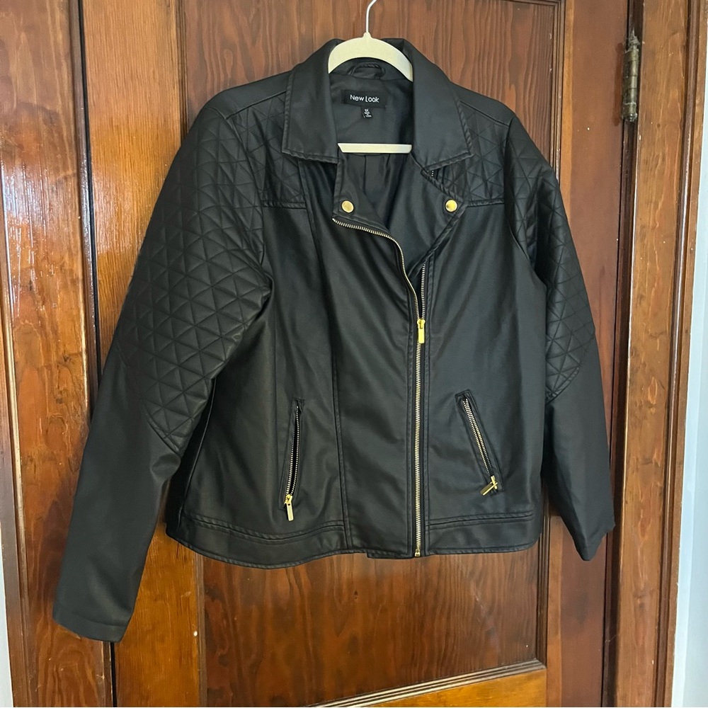 Black Faux Leather Jacket!